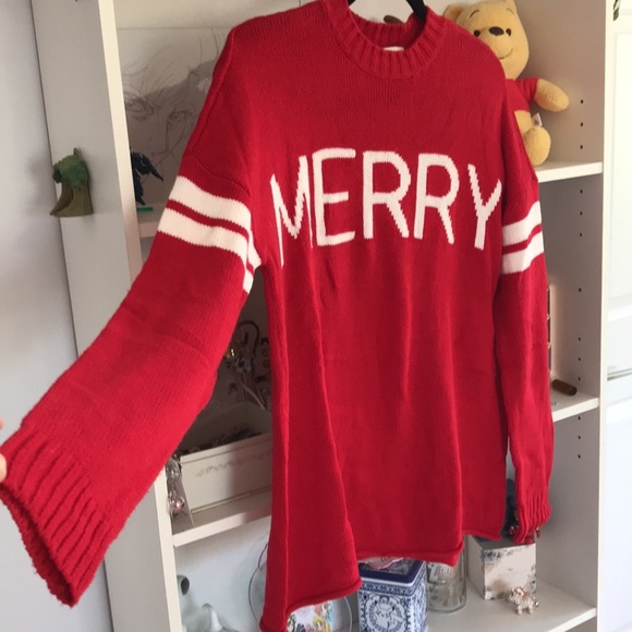 SHOW ME YOUR MUMU Varsity MERRY Sweater - Picture 9 of 12